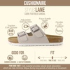 image:imageCUSHIONAIRE Lane Cork Slide Womens Sandals Comfortable Sandals for WomenStone Vegan Suede