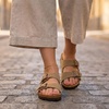 image:imageCUSHIONAIRE Lane Cork Slide Womens Sandals Comfortable Sandals for WomenTaupe