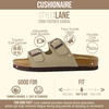 image:imageCUSHIONAIRE Lane Cork Slide Womens Sandals Comfortable Sandals for WomenTaupe Vegan Suede