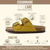 image:imageCUSHIONAIRE Lane Cork Slide Womens Sandals Comfortable Sandals for WomenYellow Vegan Suede