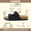 image:imageCUSHIONAIRE Lane Kids Sandals Comfortable Cork Footbed Slide with Adjustable Straps and Supportive Design for Boys and Girls SandalsBlack