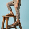 image:imageCUSHIONAIRE Lane Kids Sandals Comfortable Cork Footbed Slide with Adjustable Straps and Supportive Design for Boys and Girls SandalsBrown Nubuck
