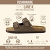 image:imageCUSHIONAIRE Lane Kids Sandals Comfortable Cork Footbed Slide with Adjustable Straps and Supportive Design for Boys and Girls SandalsBrown Nubuck