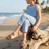 image:imageCUSHIONAIRE Lane Kids Sandals Comfortable Cork Footbed Slide with Adjustable Straps and Supportive Design for Boys and Girls SandalsRose Gold