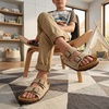 image:imageCUSHIONAIRE Lane Kids Sandals Comfortable Cork Footbed Slide with Adjustable Straps and Supportive Design for Boys and Girls SandalsStone Nubuck