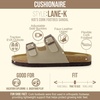 image:imageCUSHIONAIRE Lane Kids Sandals Comfortable Cork Footbed Slide with Adjustable Straps and Supportive Design for Boys and Girls SandalsStone Nubuck
