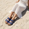 image:imageCUSHIONAIRE Laz 100 Genuine Leather Cork Footbed Slide Sandals for WomenNavy