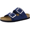 image:imageCUSHIONAIRE Laz 100 Genuine Leather Cork Footbed Slide Sandals for WomenNavy