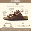 image:imageCUSHIONAIRE Laz 100 Genuine Leather Cork Footbed Slide Sandals for WomenTobacco