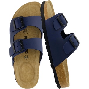 image:imageCUSHIONAIRE Lane Cork Slide Womens Sandals Comfortable Sandals for WomenNavy Nappa