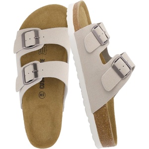 image:imageCUSHIONAIRE Lane Cork Slide Womens Sandals Comfortable Sandals for WomenStone Vegan Suede