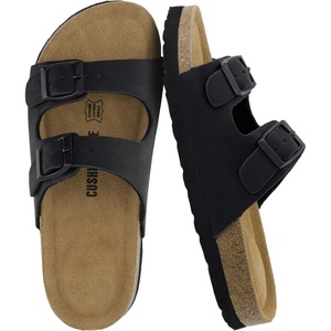 image:imageCUSHIONAIRE Lane Kids Sandals Comfortable Cork Footbed Slide with Adjustable Straps and Supportive Design for Boys and Girls SandalsBlack