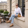 image:imageCUSHIONAIRE Bard 100 Genuine Leather Penny Loafers for WomenCognac Genuine Suede
