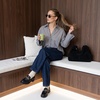 image:imageCUSHIONAIRE Gamble Leather Loafers for Women Slip On Chunky Sole Work ShoeBlack Genuine Leather