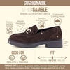 image:imageCUSHIONAIRE Gamble Leather Loafers for Women Slip On Chunky Sole Work ShoeChocolate Genuine Suede
