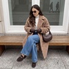 image:imageCUSHIONAIRE Gamble Leather Loafers for Women Slip On Chunky Sole Work ShoeChocolate Genuine Suede