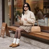 image:imageCUSHIONAIRE Raye 100 Genuine Leather Penny Loafers for WomenCognac