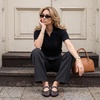 image:imageCUSHIONAIRE Wesley Woven Lace Up Ballet Flats for WomenBlack