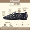 image:imageCUSHIONAIRE Wesley Woven Lace Up Ballet Flats for WomenBlack