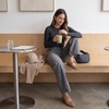 image:imageCUSHIONAIRE Wesley Woven Lace Up Ballet Flats for WomenLatte