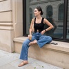 image:imageCUSHIONAIRE Wesley Woven Lace Up Ballet Flats for WomenLatte