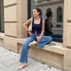 image:imageCUSHIONAIRE Wesley Woven Lace Up Ballet Flats for WomenWheat