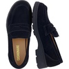 image:imageCUSHIONAIRE Bard 100 Genuine Leather Penny Loafers for WomenBlack Genuine Suede
