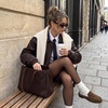 image:imageCUSHIONAIRE Heritage Genuine Leather Suede Loafer Mules for WomenBrown