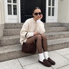 image:imageCUSHIONAIRE Heritage Genuine Leather Suede Loafer Mules for WomenChocolate