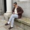image:imageCUSHIONAIRE Heritage Genuine Leather Suede Loafer Mules for WomenChocolate