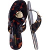 image:imageCUSHIONAIRE Tune Thong Jelly Flip Flops for WomenTortoise