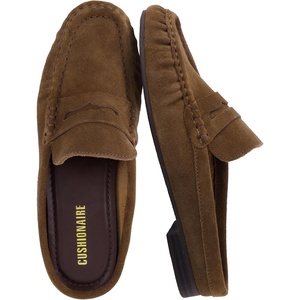 image:imageCUSHIONAIRE Heritage Genuine Leather Suede Loafer Mules for WomenBrown