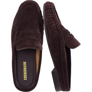 image:imageCUSHIONAIRE Heritage Genuine Leather Suede Loafer Mules for WomenChocolate