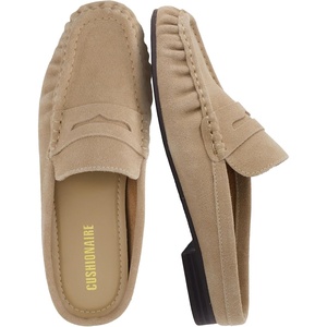 image:imageCUSHIONAIRE Heritage Genuine Leather Suede Loafer Mules for WomenSand