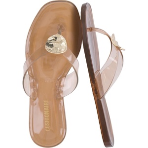 image:imageCUSHIONAIRE Tune Thong Jelly Flip Flops for WomenMocha